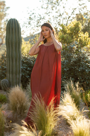 Desert Henna Sustainable Hemp Long Dress