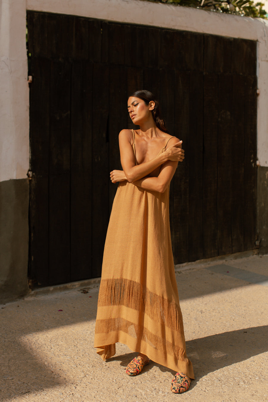 Buy Perfect Resource Saffron Color Semi Georgette Top Dress Material at  Amazon.in