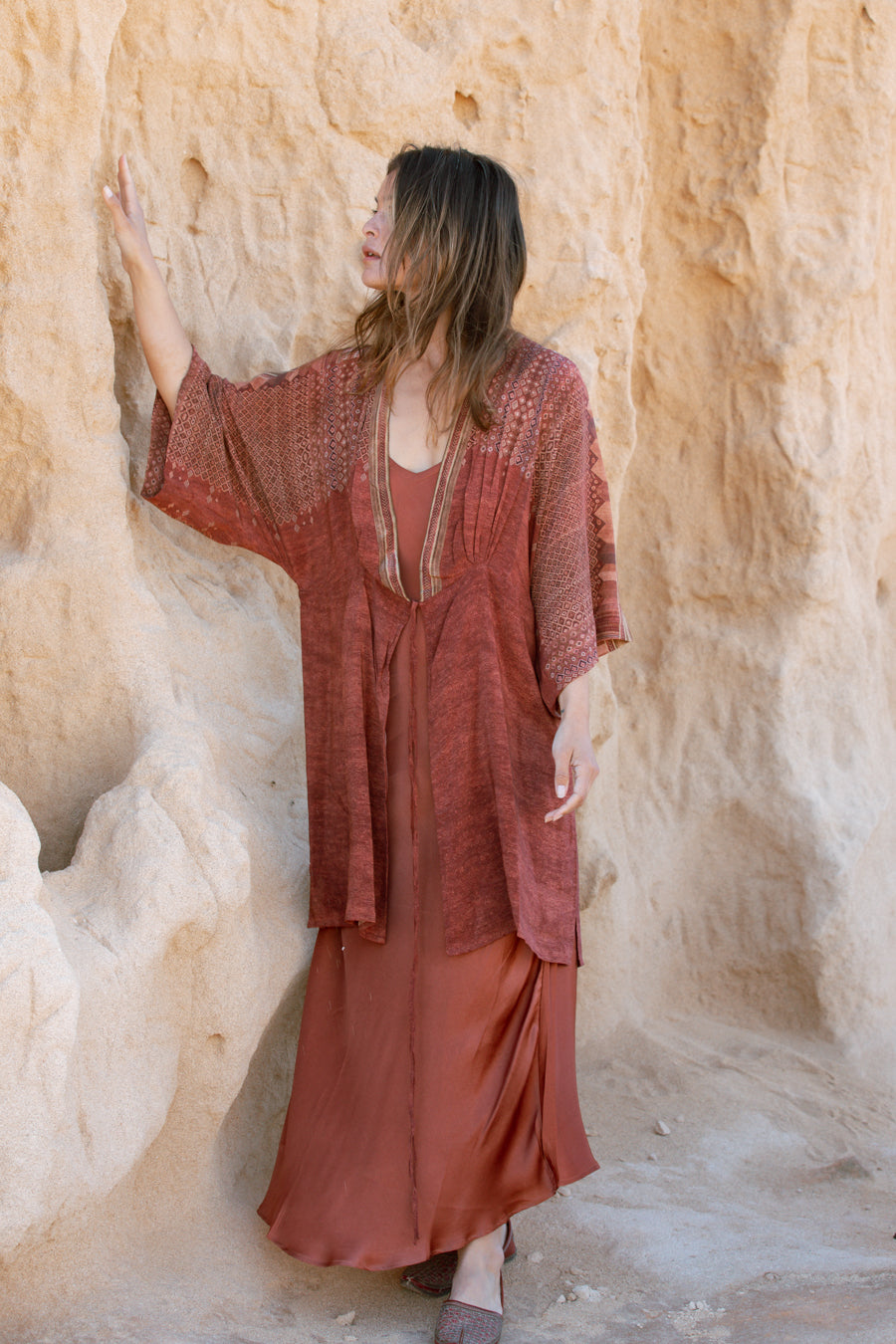 boho dress rust Midaxi Dress Wayan Rust Thaluta