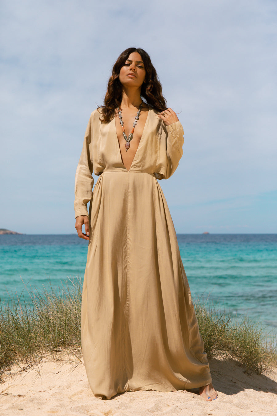 jagger maxi dress Jagger maxi open back silk dress