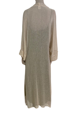 HEWA RAW SILK GAUZE KIMONO IVOTY