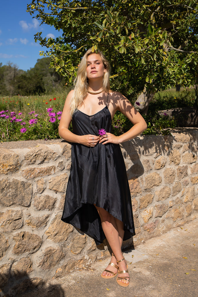 ZEN DRESS SILK BLACK
