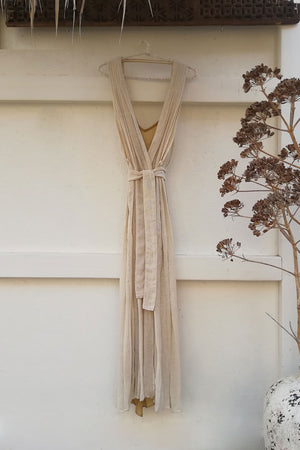 Boho Women's Vest/Dress in Ivory Off White
