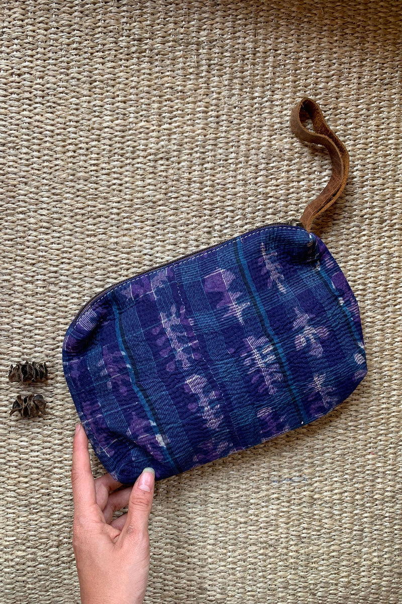 Purple and Blue Small Clutch Wallet Bag