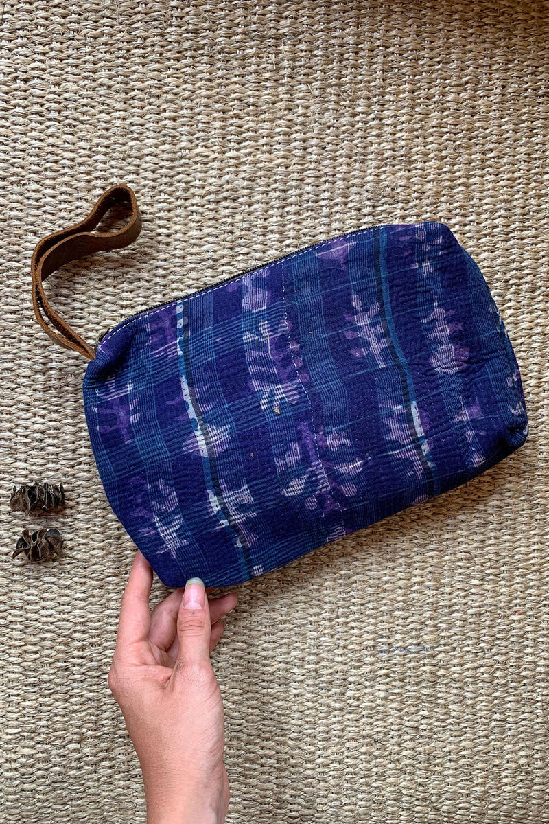 Purple and Blue Small Clutch Wallet Bag
