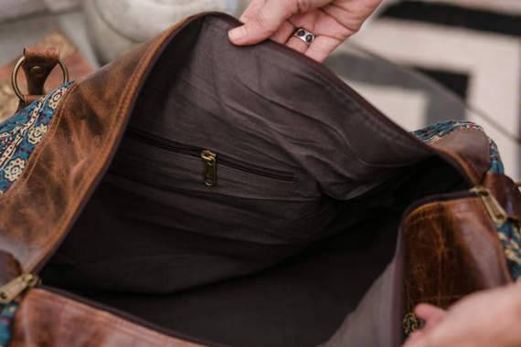 Traveler Bag Leather Quilt