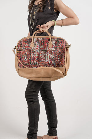 Boho Laptop Bag with Antique Embroidery