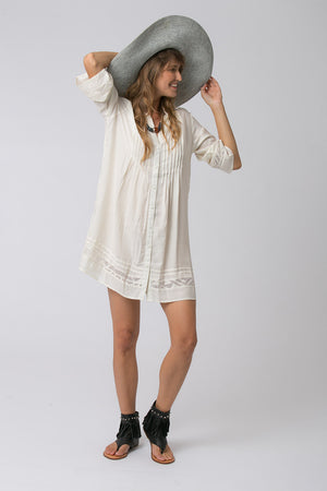 Mila Dress White Short 