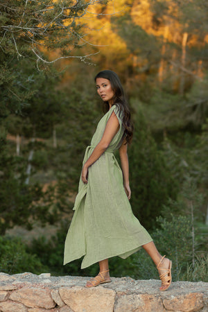 ARES KAFTAN COTTON PISTACHIO