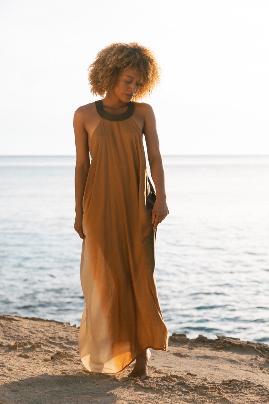 MACAW DRESS OMBRE SAFFRON hanamer MACAW DRESS OMBRE SAFFRON hanamer