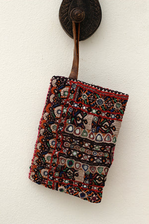 Multicolor Bohemian Clutch Bag with Zipper