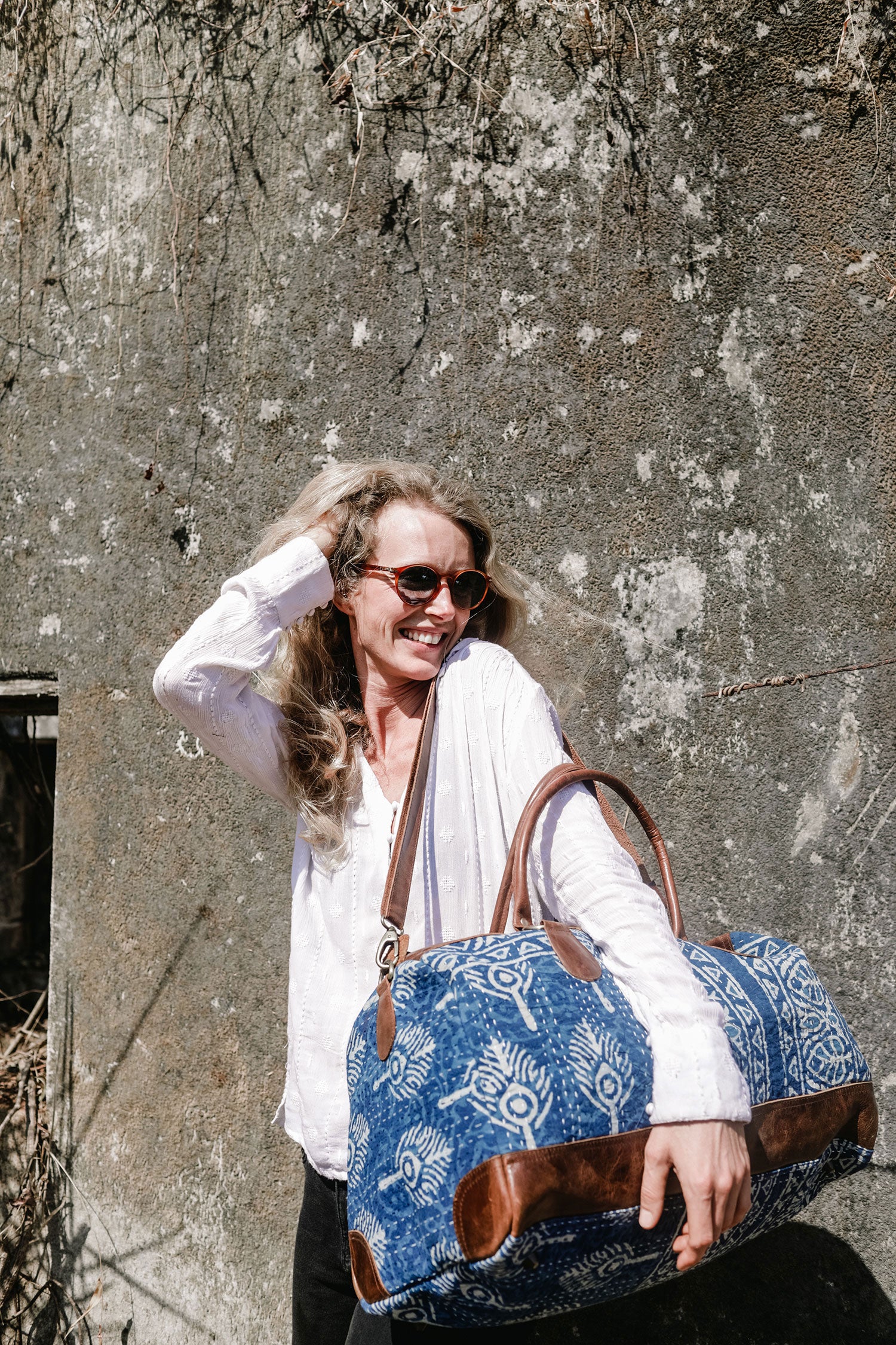 Indigo weekender bag Clearance