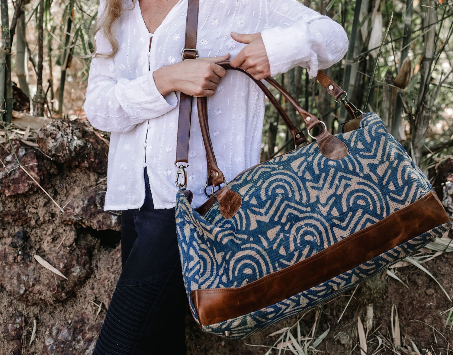 Indigo weekender bag Clearance