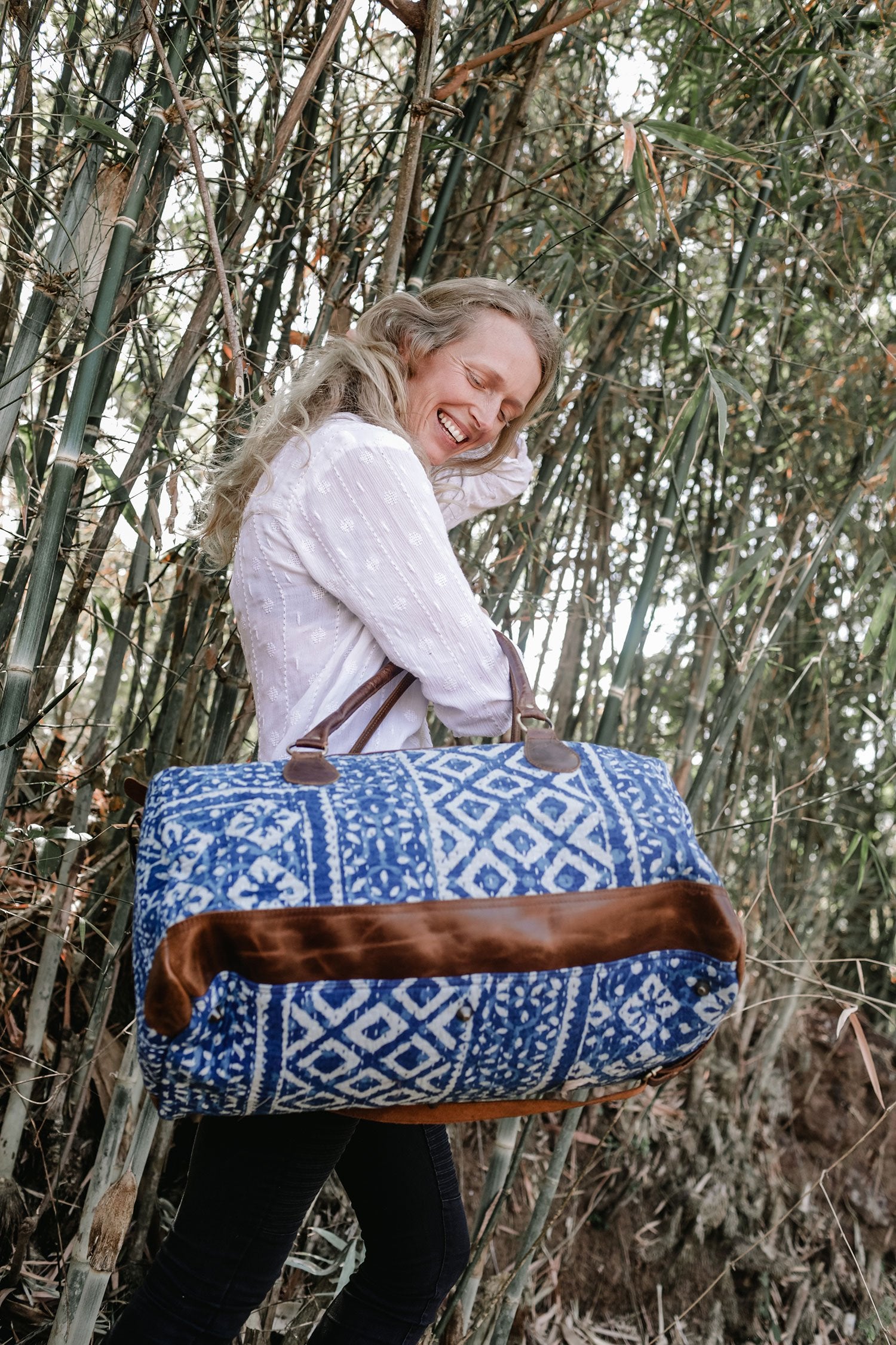 Indigo weekender bag Clearance