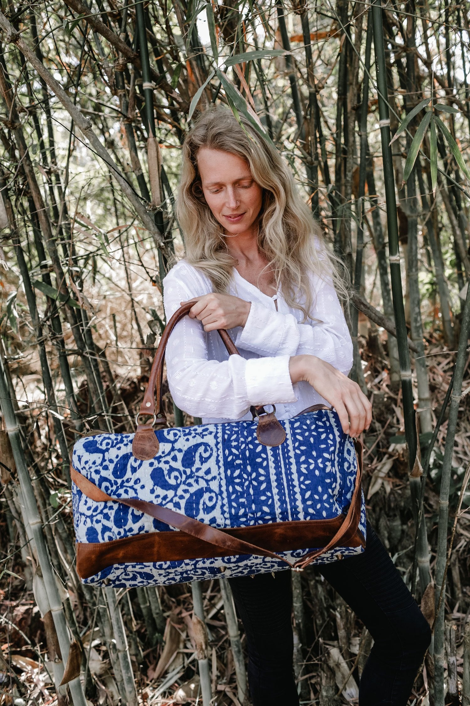 Indigo weekender bag Clearance